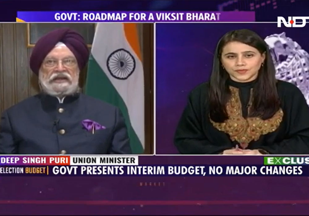 Sh Hardeep Singh Puri's full interview with NDTV on #ViksitBharatBudget