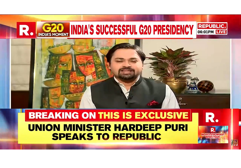 Sh Hardeep Singh Puri full interview with Republic Media on India's Presidency Of G20