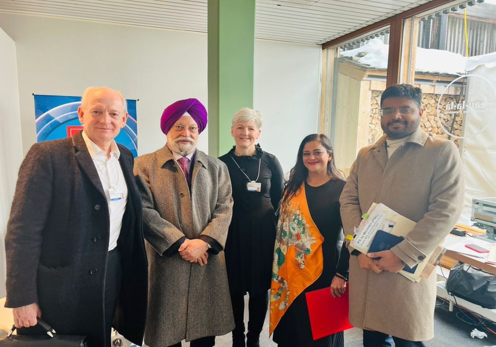 With Artificial Intelligence expert, Prof Stuart Russell of UCLA & Ms Lauren Woodman, CEO DataKind, along with Vice Chairperson of India Today Group, Ms Kalli Purie in #Davos