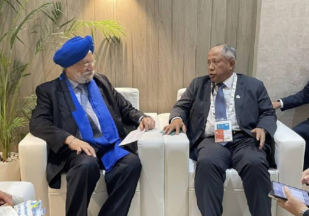 Discussions at India Energy Week with His Excellency Pehin Datu Lailaraja Major General (R) Dato Paduka Seri Haji Awang HalbiBin Haji Yu, Minister at PMO, Brunei