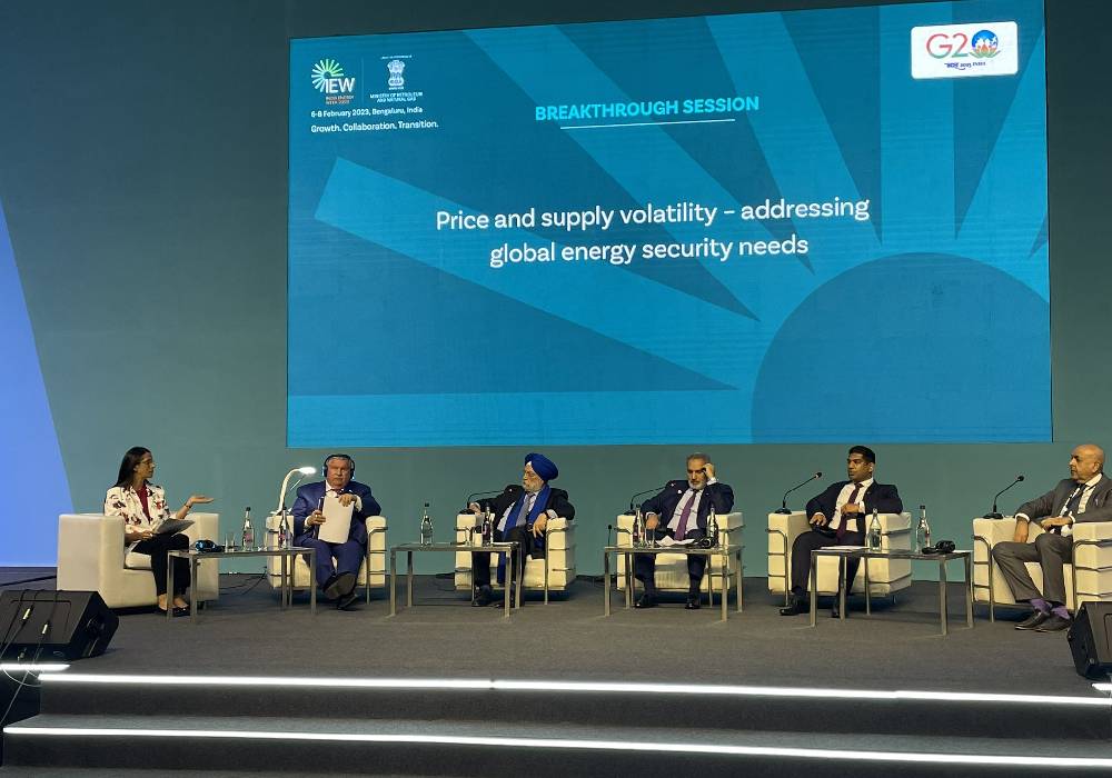 Session on “Price & supply volatility - addressing global energy” at India Energy Week 2023