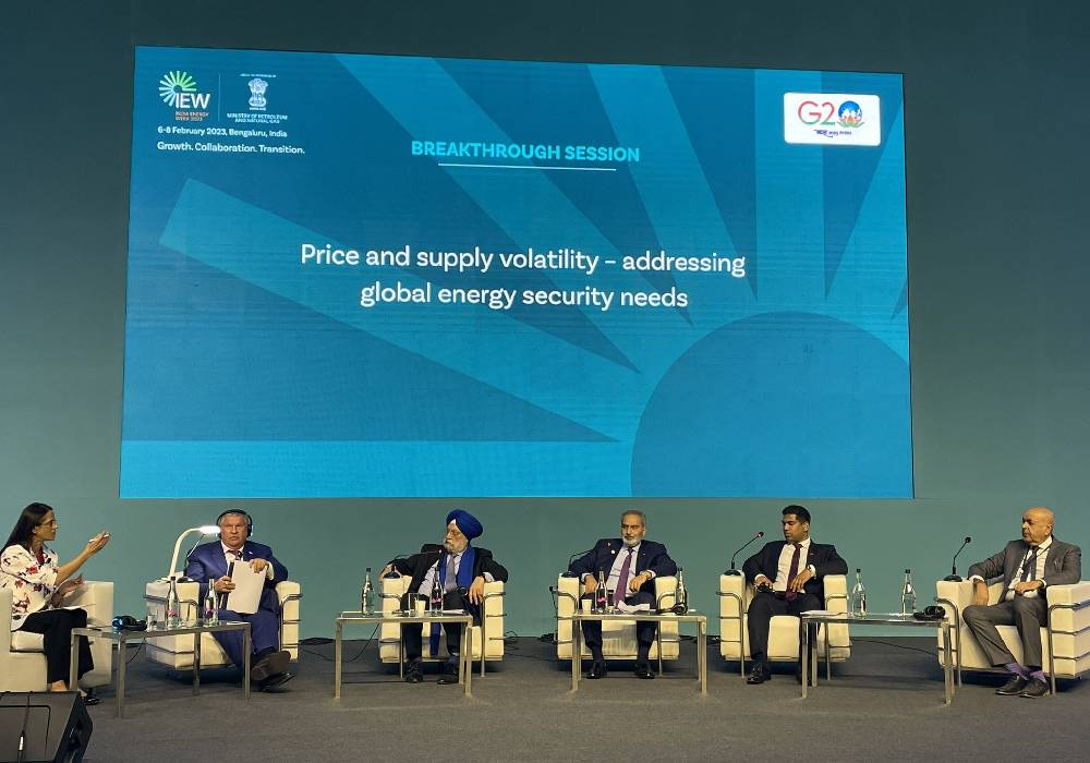 Session on “Price & supply volatility - addressing global energy” at India Energy Week 2023