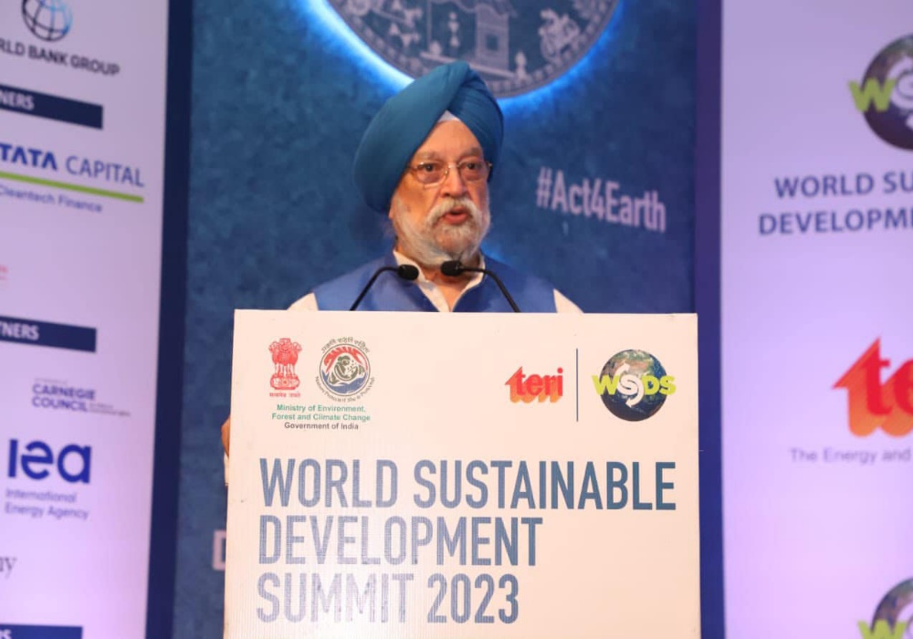 At the valedictory session on “Mainstreaming sustainable development & climate resilience for collective action” at World Sustainable Development Summit 2023