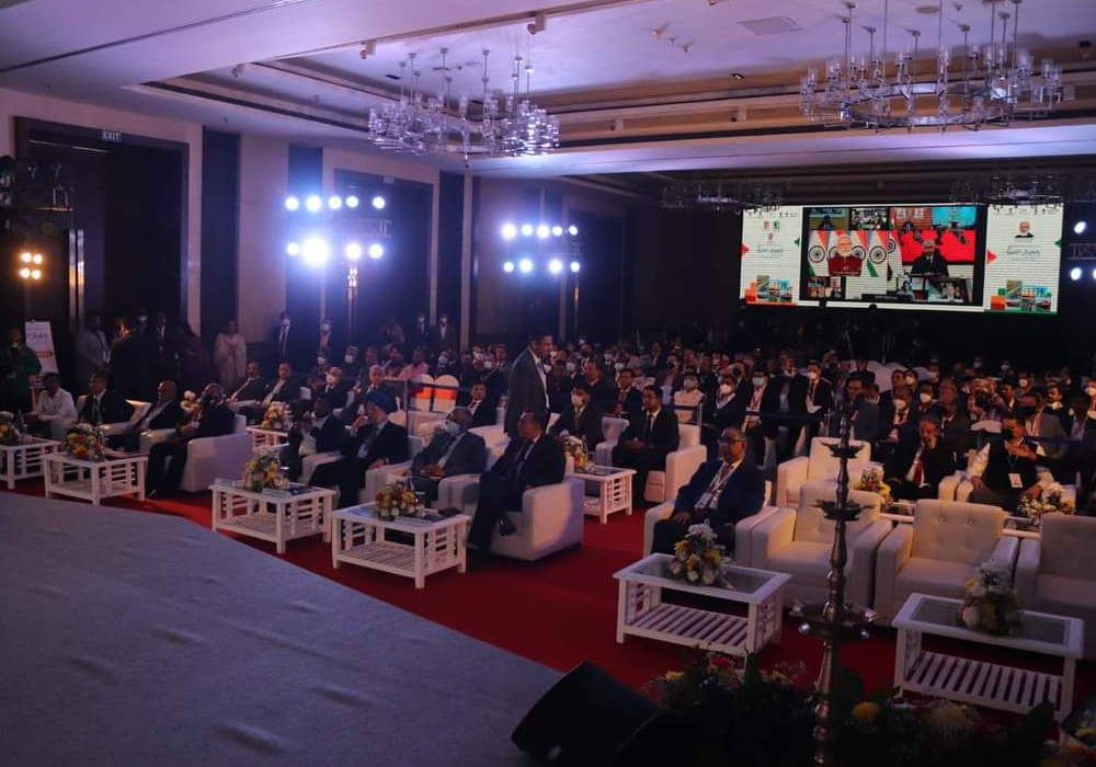 Deeply privileged to be present in Guwahati with my colleagues and other dignitaries at a packed venue to listen to PM Sh Narendra Modi Ji's virtual address at the North East Zonal Conference