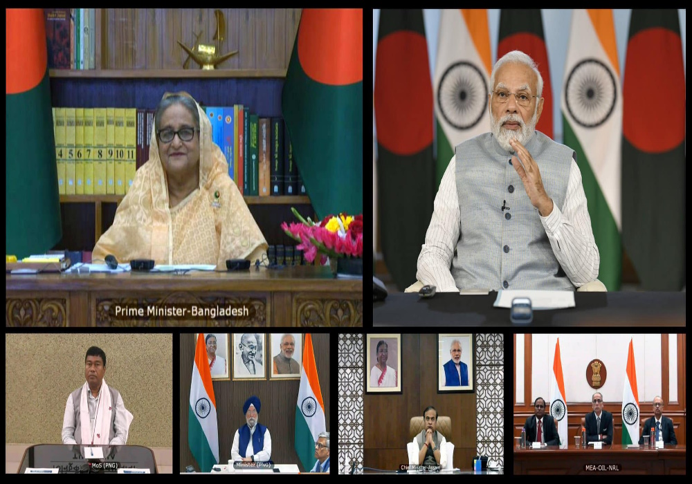 PM Sh Narendra Modi Ji & PM of Bangladesh HE Sheikh Hasina Ji virtually inaugurate India-Bangladesh Friendship Pipeline -  the first cross border energy pipeline