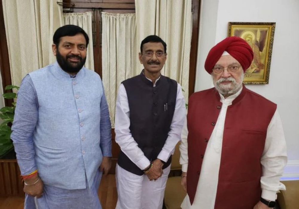 Meeting with Sh Nayab Saini Ji, Kurukshetra Member of Parliament & National Vice President BJP OBC Morcha & Sh Sanjay Seth Ji, Ranchi MP