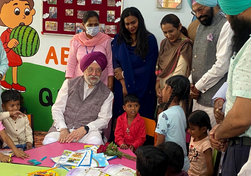 At the Anganwadi Centre in Satiye Wala village in Ferozepur Aspirational District.