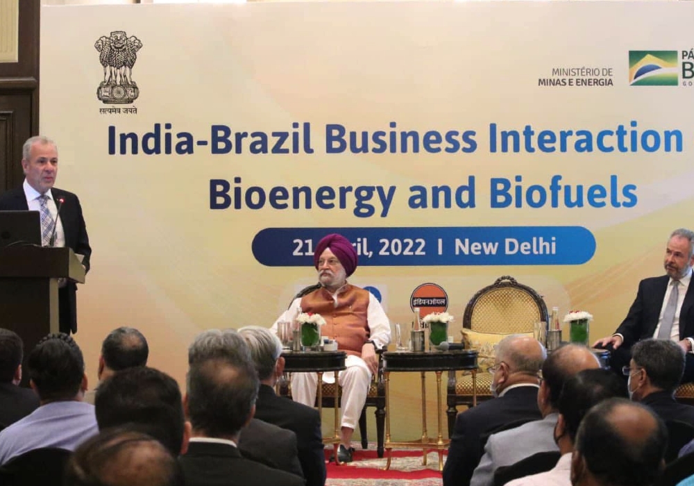 During the India-Brazil Business Interaction on Bioenergy & Biofuels, stressed upon how India & Brazil are uniquely poised to contribute towards each other’s energy security, economic progress & environmental well being.