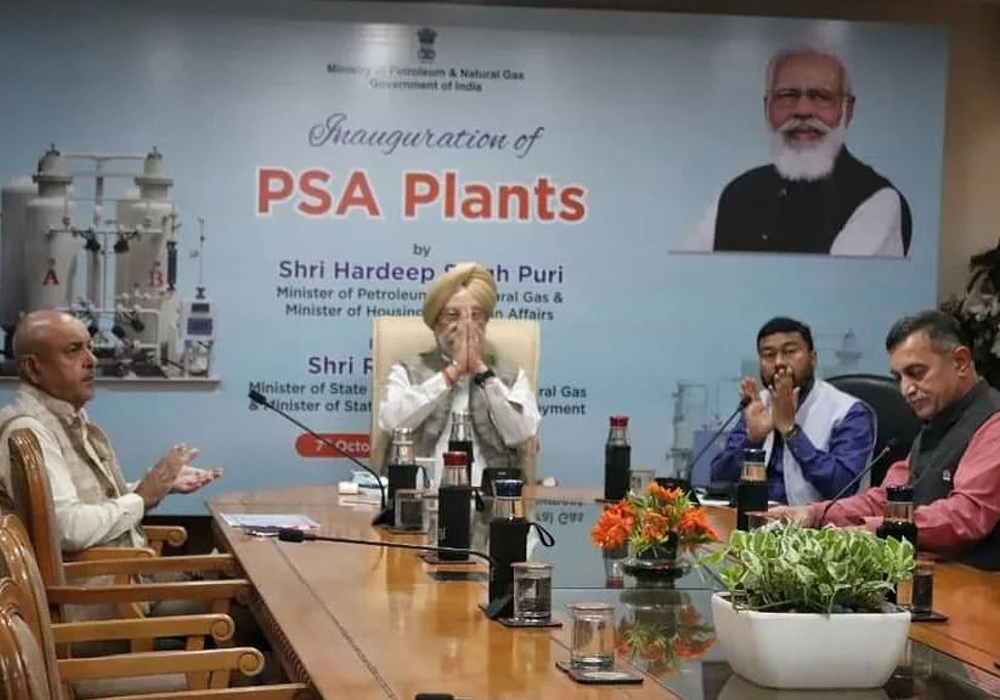 Inaugurated 62 PSA Oxygen plants constructed under the CSR initiatives of petroleum PSUs