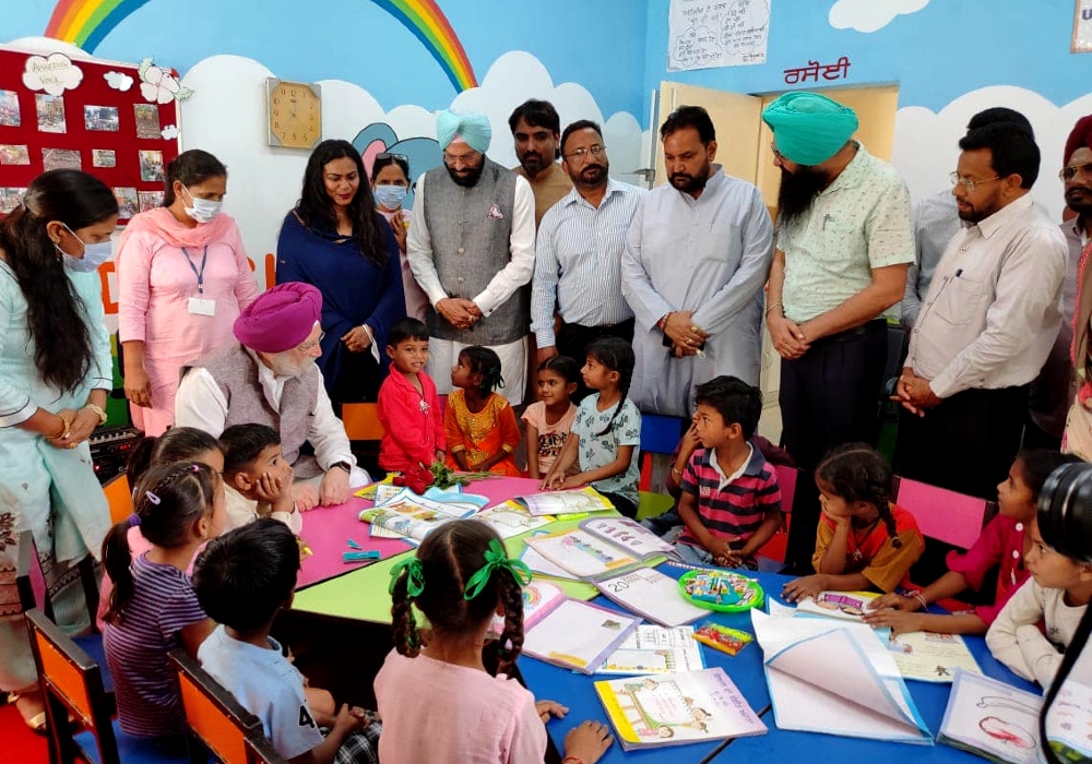 At the Anganwadi Centre in Satiye Wala village in Ferozepur Aspirational District.