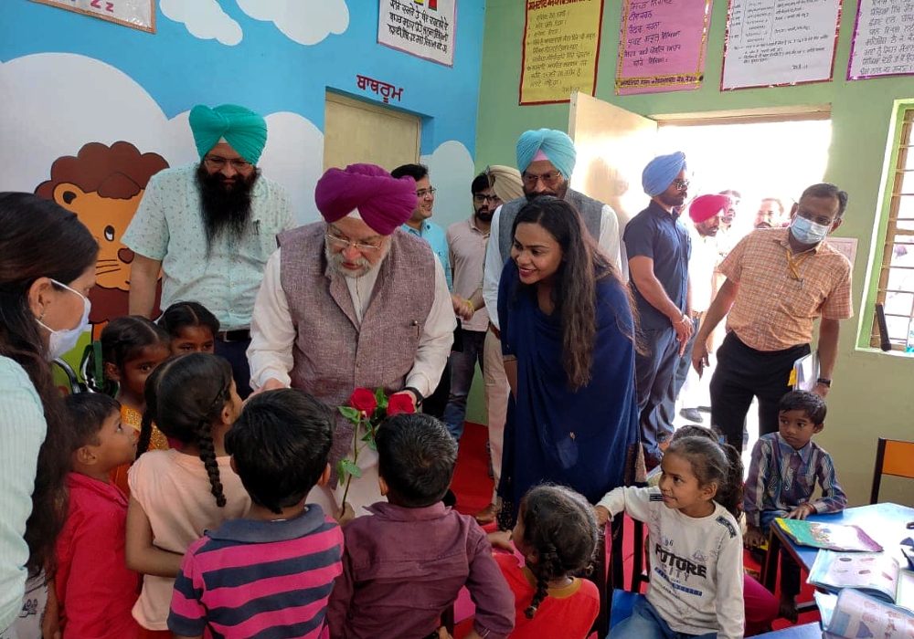 At the Anganwadi Centre in Satiye Wala village in Ferozepur Aspirational District.