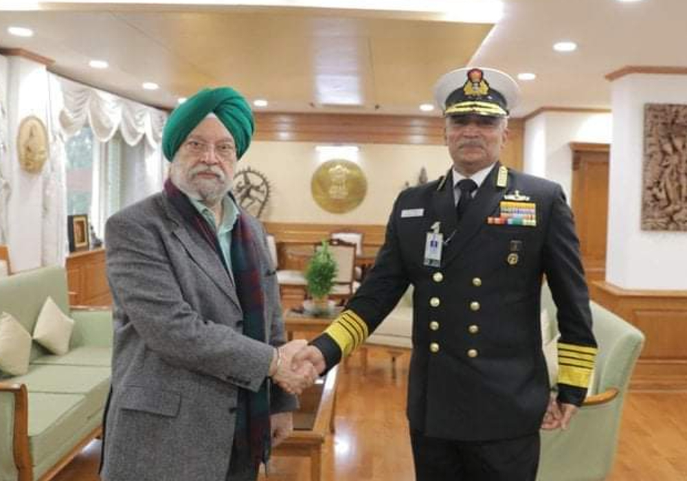 Very happy to receive Chief of the Naval Staff Admiral R Hari Kumar - PVSM, AVSM, VSM, ADC