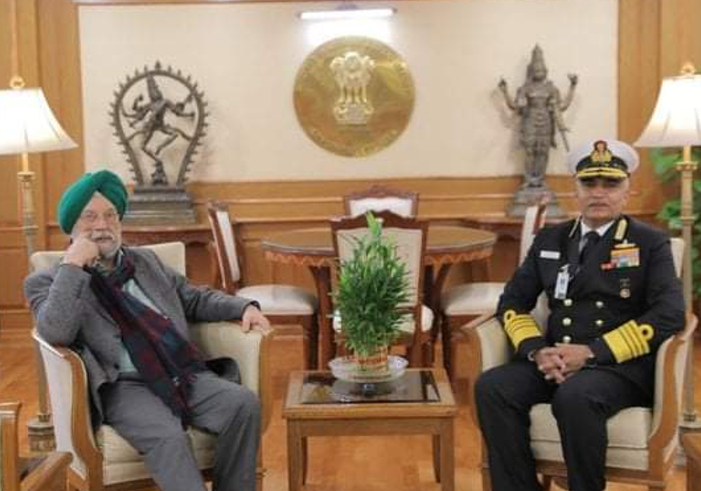 Very happy to receive Chief of the Naval Staff Admiral R Hari Kumar - PVSM, AVSM, VSM, ADC