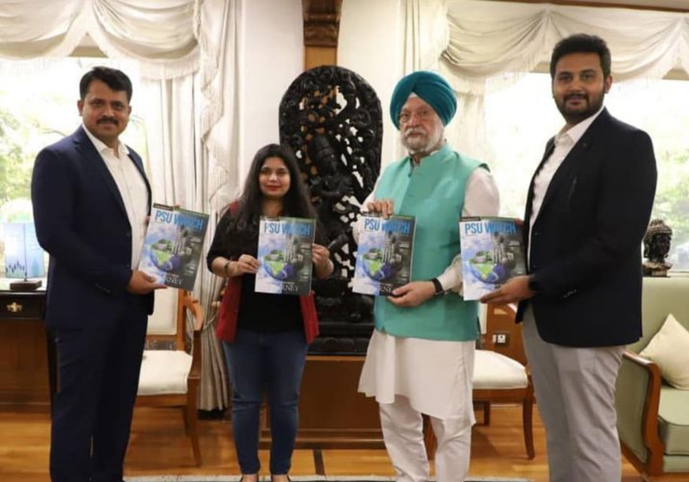 Received a copy of the magazine from a team of senior professionals from PSU WATCH, India’s Business News Centre that covers PSUs under various sectors
