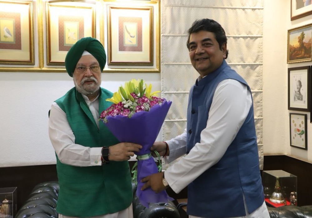 Happy to receive fellow Rajya Sabha Member Sh Singh RPN Ji today.