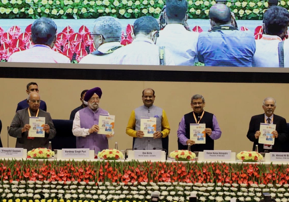 Hon’ble LS Speaker- Sh Om Birla Ji at the inauguration of 49th #IFTDO World Conference & Exhibition on the theme of Strategies for an Agile Work Culture: Pathways to the New Age.