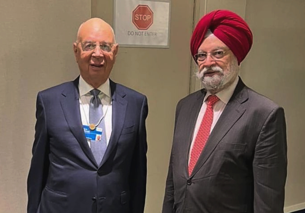 Met Mr. Klaus Schwab, founder of World Economic Forum in Davos