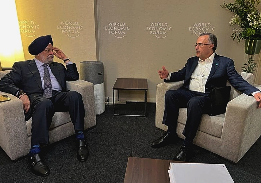 Meeting Amin H Nasser, President and CEO, Aramco at World Economic Forum, Davos.  Wide ranging discussion about global energy markets as well as bilateral cooperation.