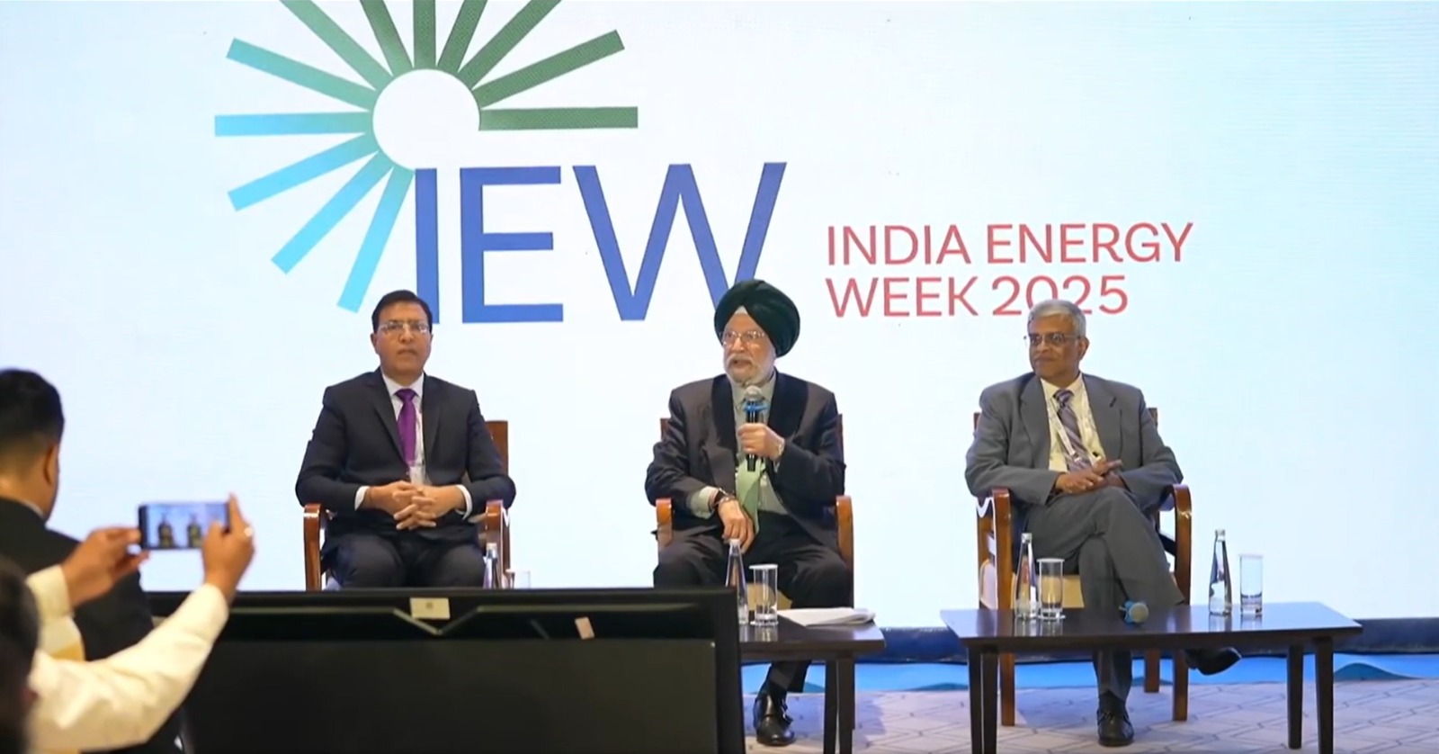 Addressing the press at IEW 2025