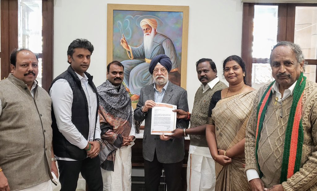 Met a delegation of BJP leaders led by my colleague Thiru  Dr.L.Murugan Ji