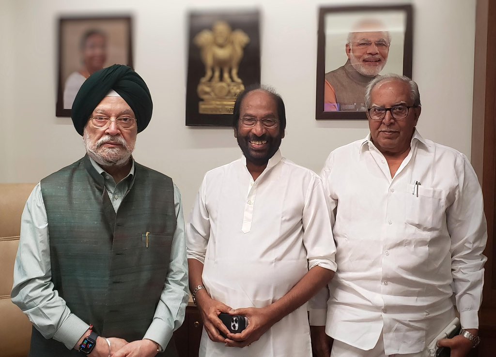 Met Rajya Sabha Parliamentarians Thiru Tiruchi Siva Ji and Thiru M. Shanmugam Ji