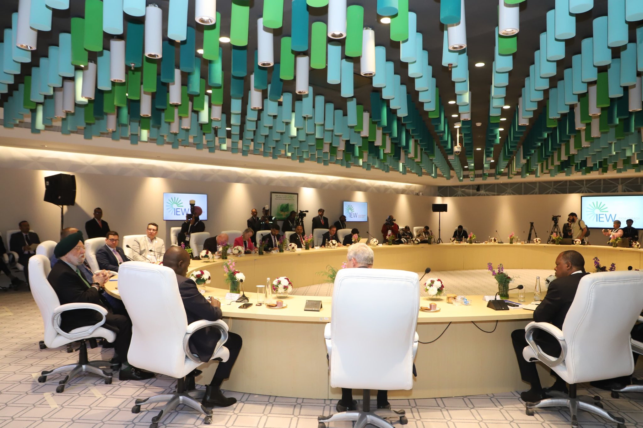 In a Roundtable discussion on Clean Cooking with fellow energy ministers and dignitaries from Tanzania, Sudan, Nepal, Brazil, Rwanda
