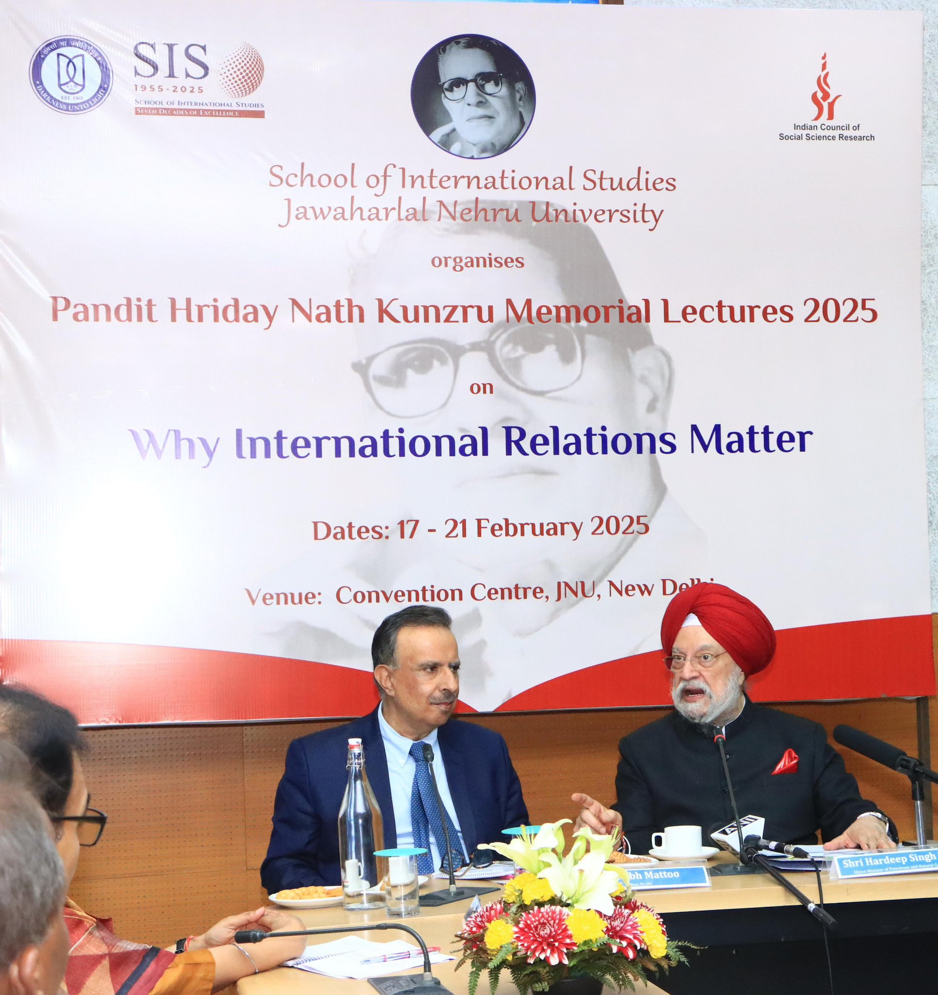 My conversation in the first Pandit Hriday Nath Kunzru Memorial Lectures 2025 on ‘Why foreign policy matters’ with learned members of the faculty & academia, scholars and young students on the occasion of the 70th Anniversary of the School of Internationa