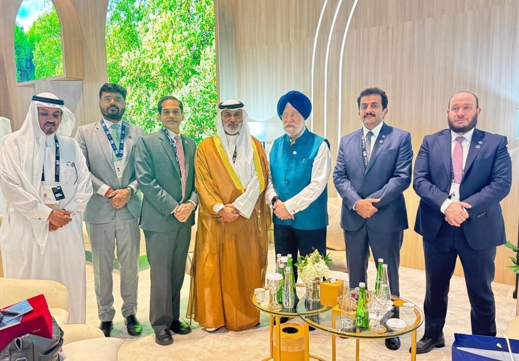Discussion with my dear friend HE Haitham Al-Ghais, Secretary General OPEC on India’s partnership with OPEC at  ADIPEC in Abu Dhabi