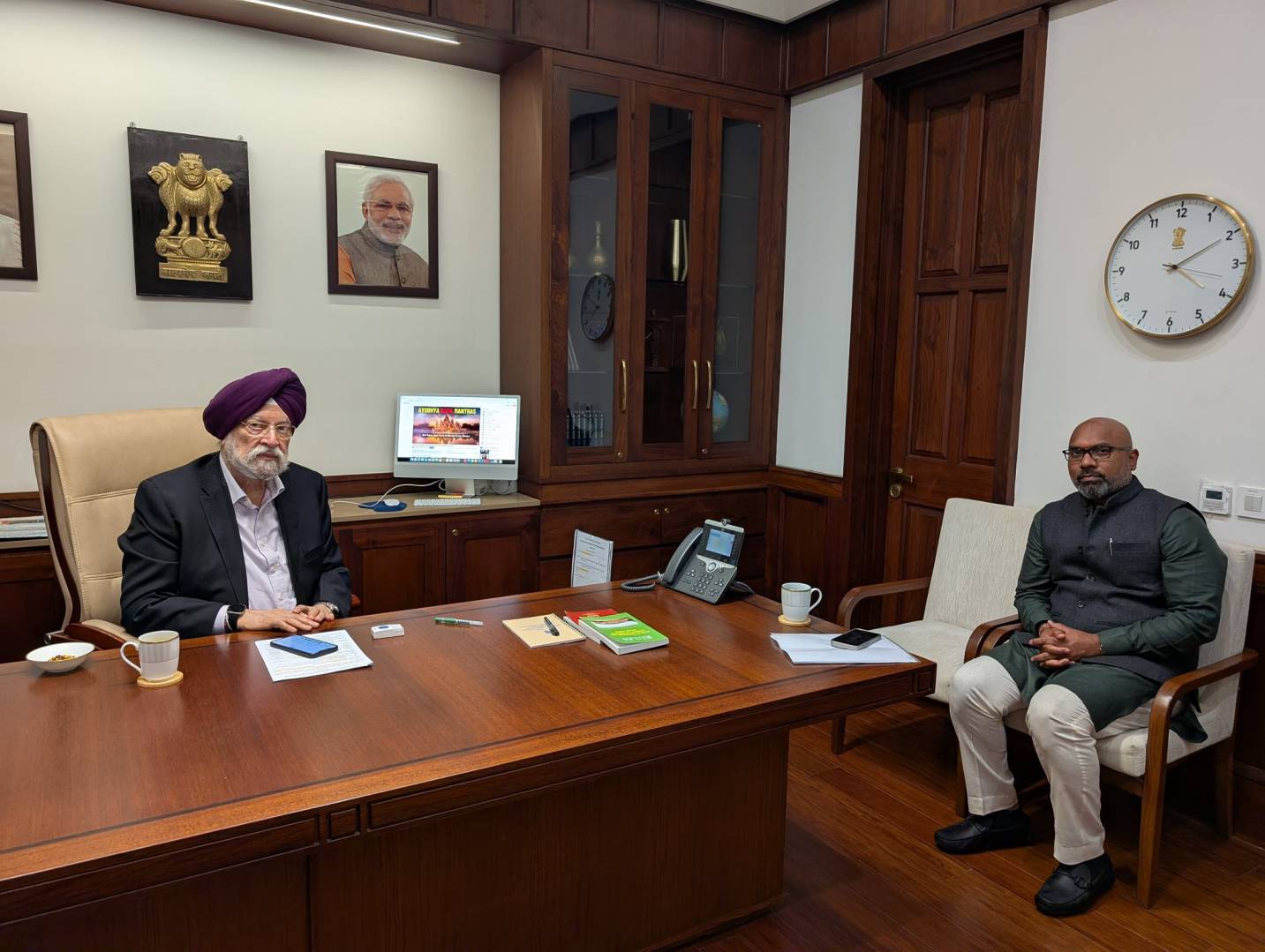 Met my friend and Member of Parliament from Nizamabad, Telangana Sh  Arvind Dharmapuri  Garu in my office in the Parliament today