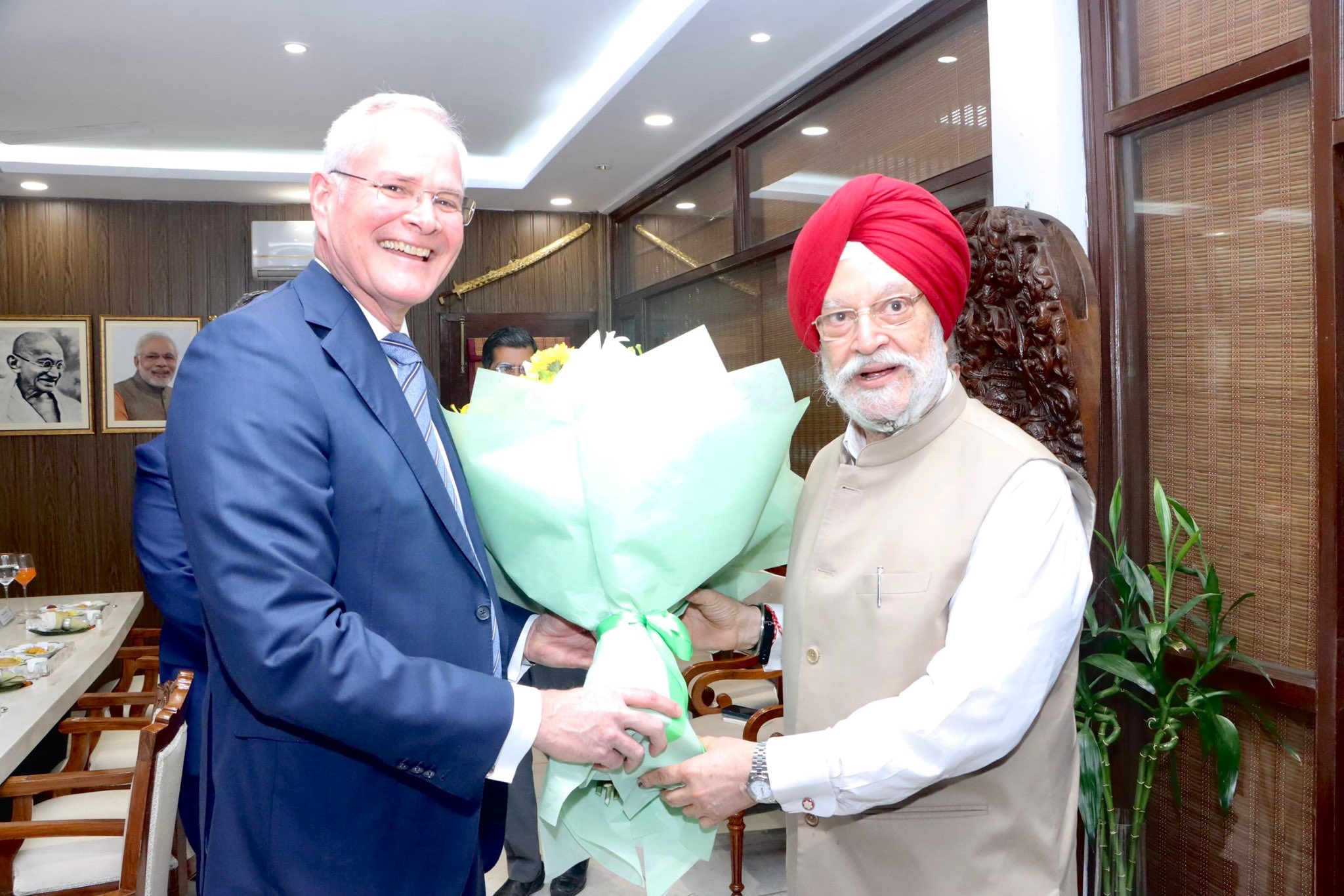 Held wide ranging discussions on energy collaboration with the CEO of ExxonMobil  Mr Darren Woods and a delegation of senior executives