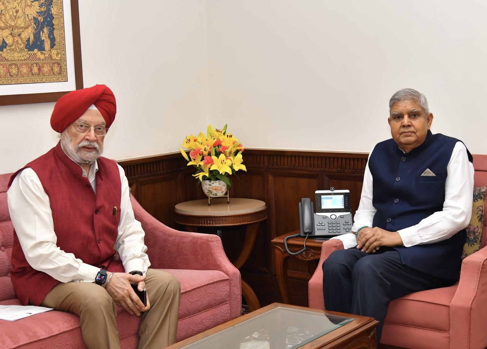 Called on  Vice President of India Sh Jagdeep Dhankar Ji in Parliament House