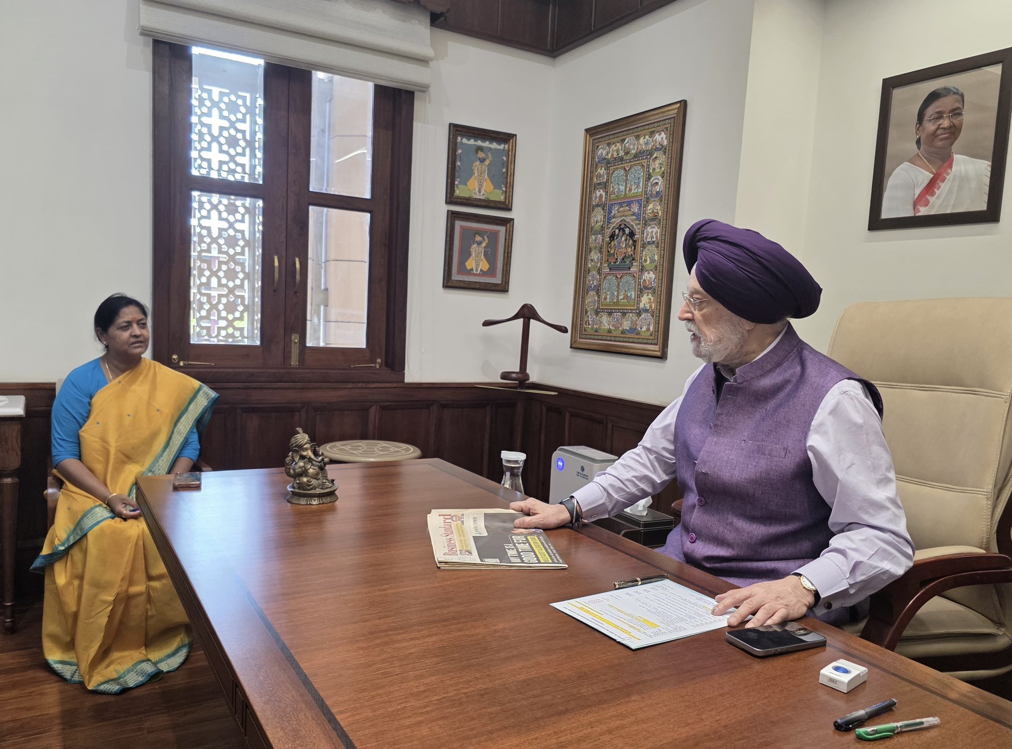 Met fellow Rajya Sabha parliamentarian from Uttar Pradesh, Smt Seema Dwivedi Ji