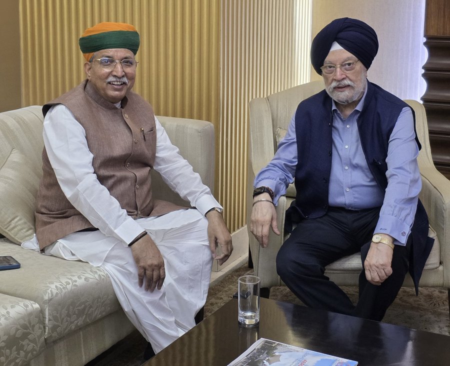 With my friend & colleague Sh Arjun Ram Meghwal  Ji at Delhi Airport