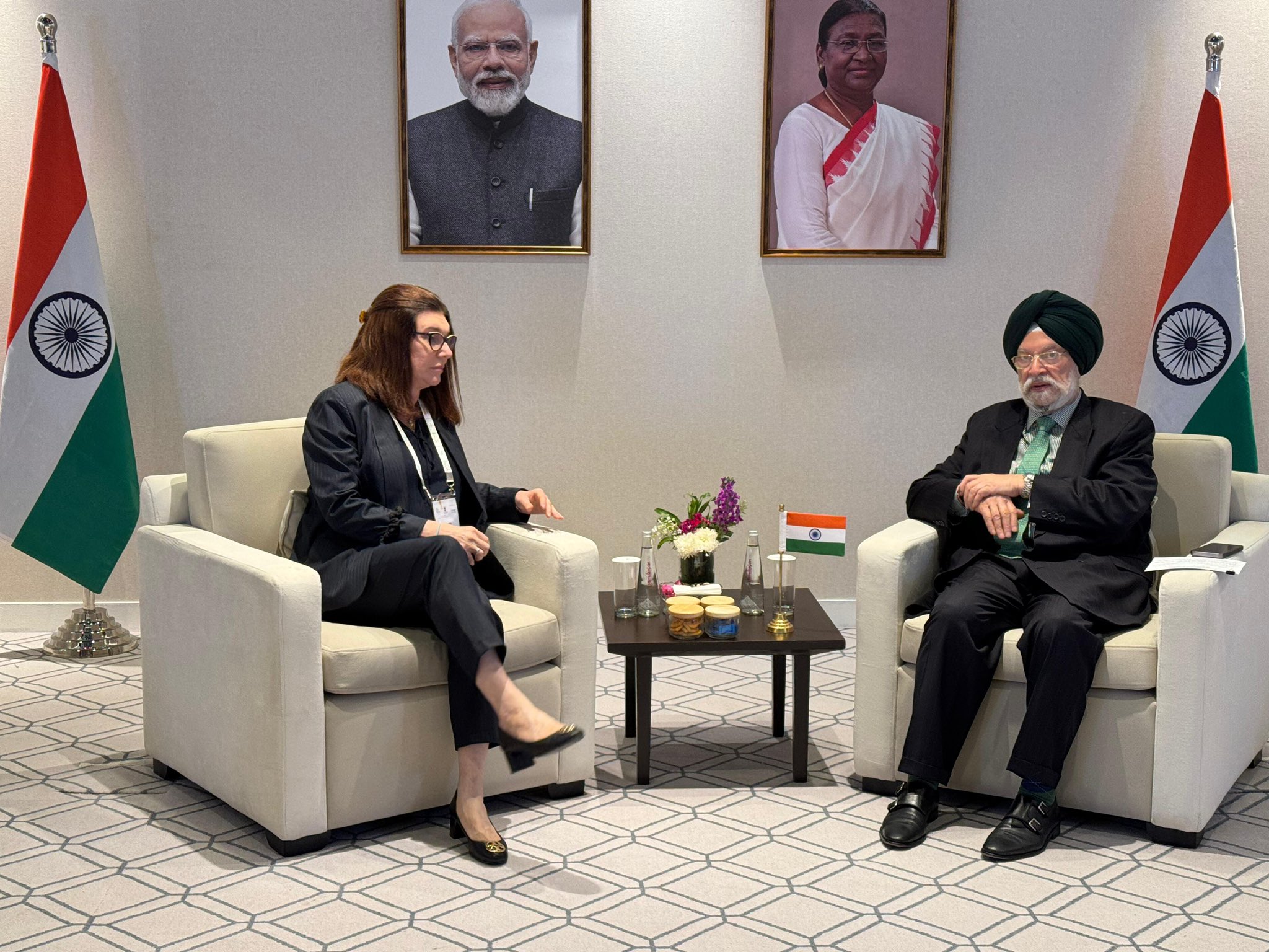 Happy to meet Ms Magda Chambriard, CEO of Brazilian energy major Petrobras at #IndiaEnergyWeek202