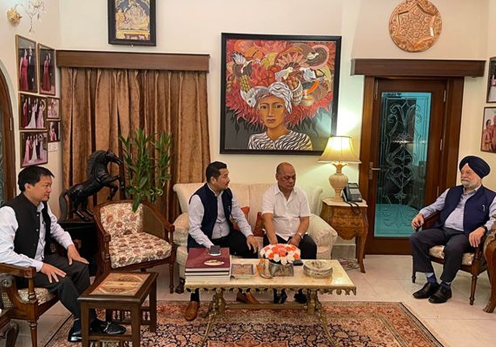 Meeting with The Nagaland Minister for PWD (Housing & Mechanical), Sh Tongpang Ozukum Ji, Dy speaker of the Nagaland Assembly Sh T Yangseo Sangtam Ji & Minister of Soil & Water Conservation, Geology & Mining Sh V. Kashiho Sangtam Ji