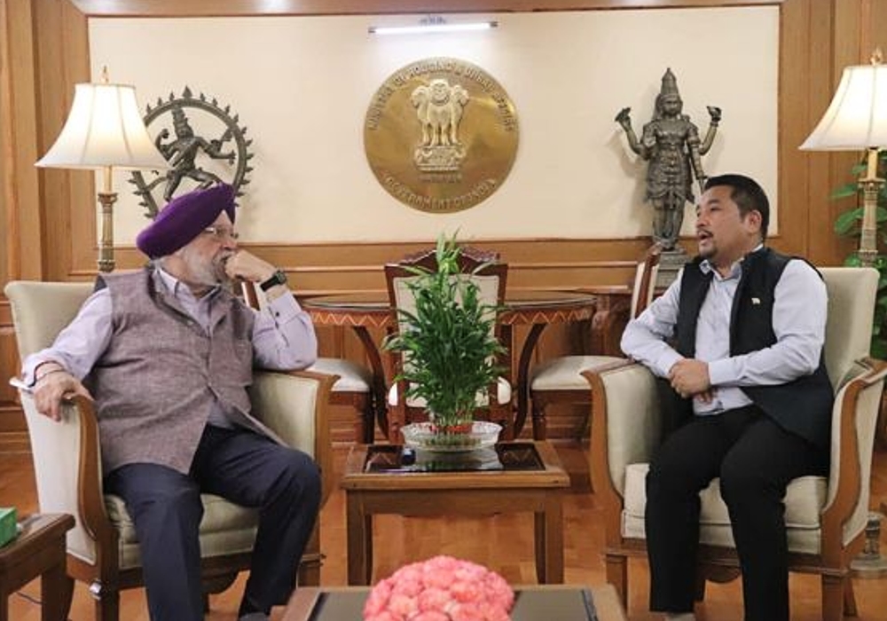 Meeting with Nagaland Minister for PWD (Housing & Mechanical), Sh Tongpang Ozukum Ji
