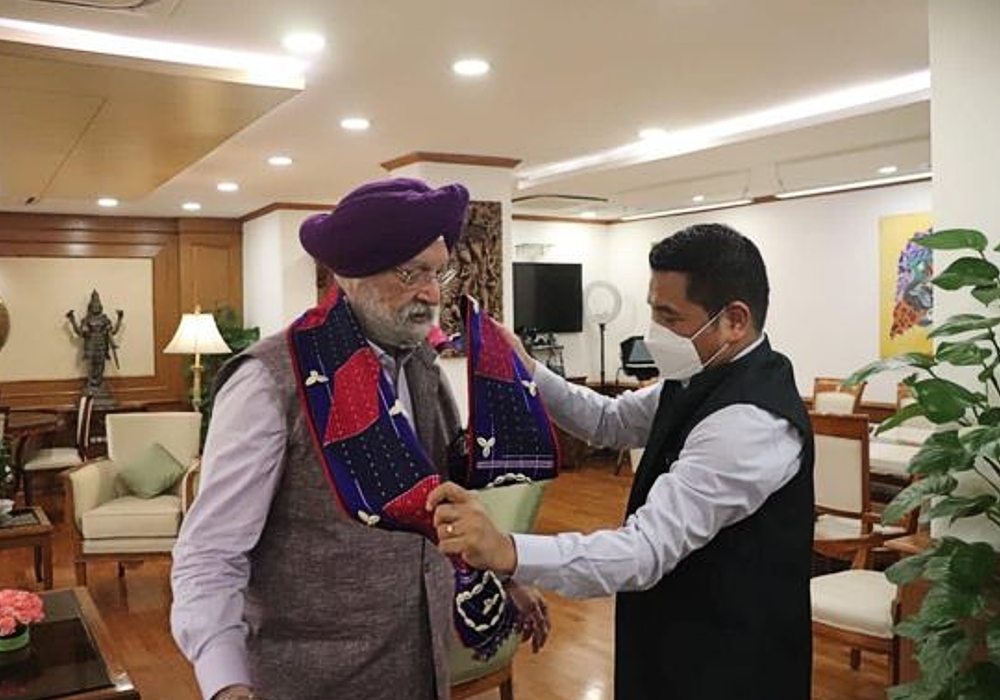 Meeting with Nagaland Minister for PWD (Housing & Mechanical), Sh Tongpang Ozukum Ji