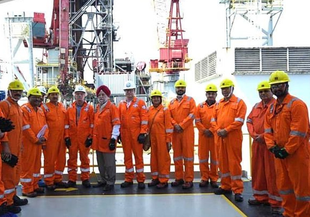 Visited Platinum Explorer floating rig in Eastern Offshore of ONGC Limited.