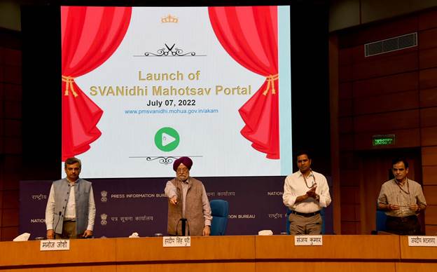 At the launch of SVANidhi Mahotsav with the members of the media fraternity.
