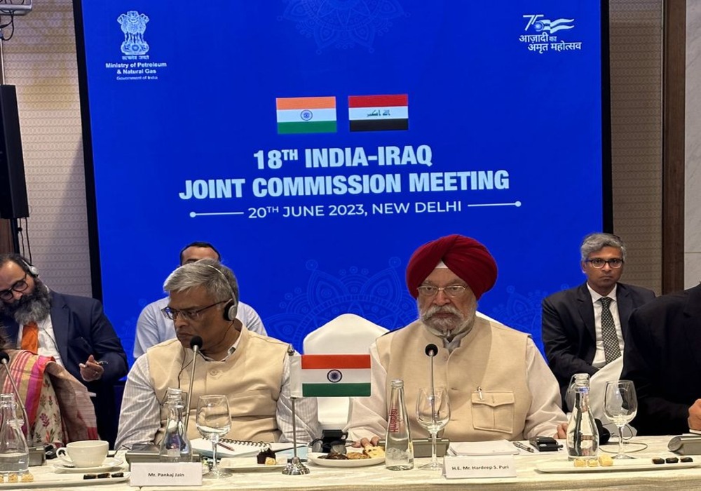 Chaired the Indian delegation at the 18th meeting of the India-Iraq Joint Commission for Economic and Technical Cooperation along with an Iraqi delegation led by HE Mr. Hayan Abdul Ghani Abdul Zahra Al Sawad, Deputy Prime Minister and Minister of Oil of t