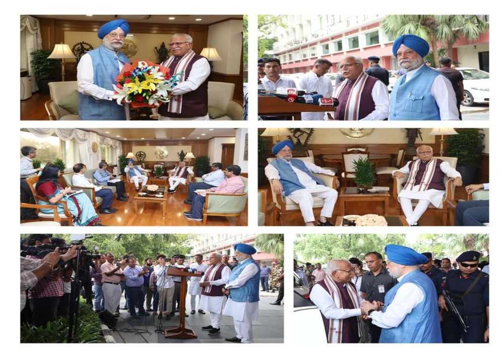 In order to speed up the work being done in the field of urban development in the state of Haryana, today a meeting was held with the Chief Minister of the state, Mr. Manohar Lal Khattar at Nirman Bhawan, office.