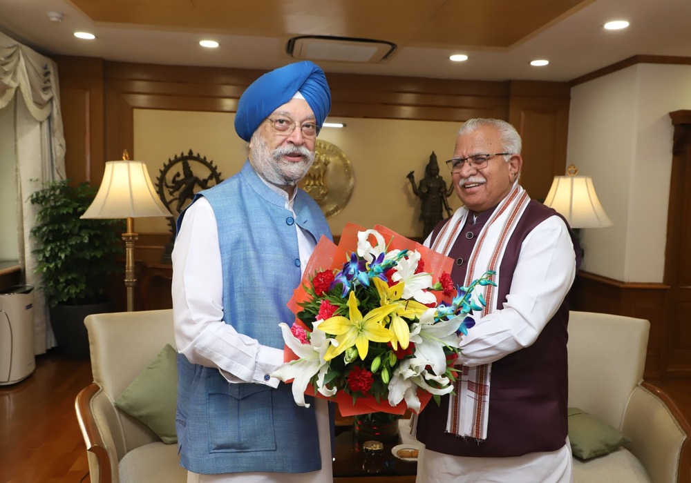 receive Haryana  CM Sh @mlkhattar Ji in my office