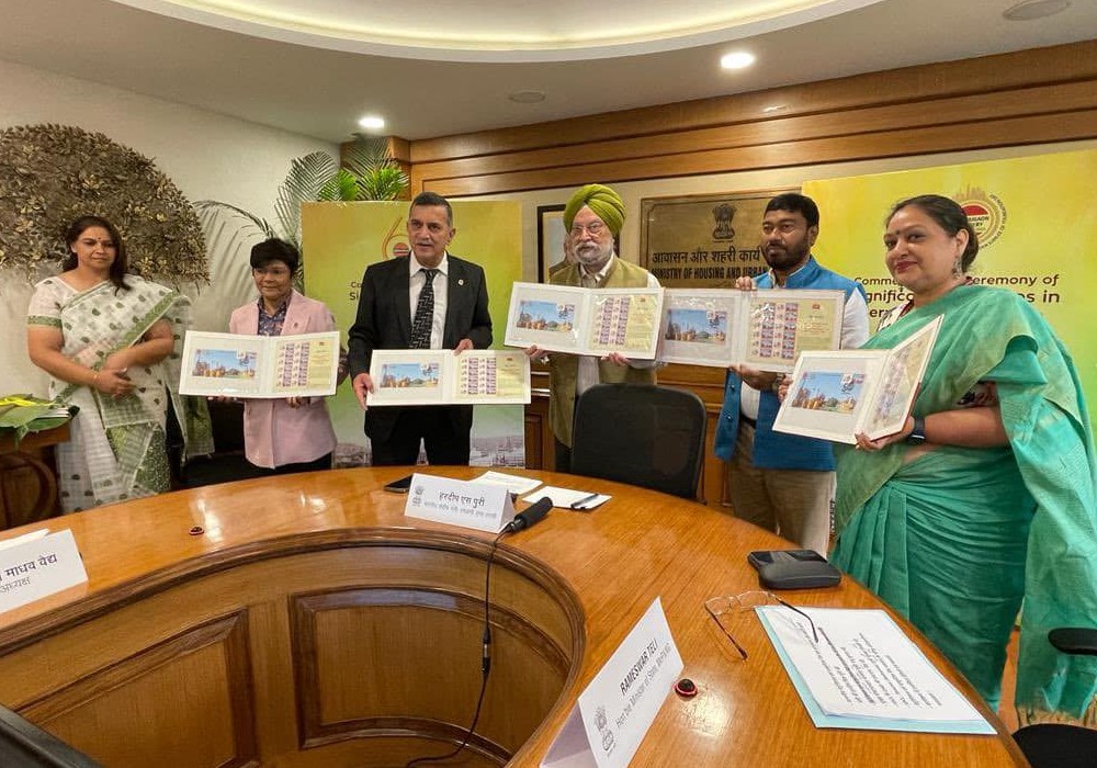 At the release of two coffee table books & postal stamps to commemorate significant milestones in India’s oil & gas sector