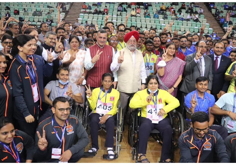 At the opening of 4th ONGC Para Games 2022 in New Delhi