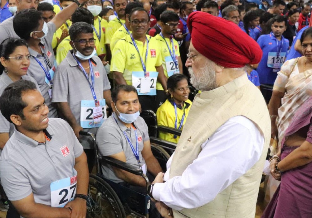 At the opening of 4th ONGC Para Games 2022 in New Delhi