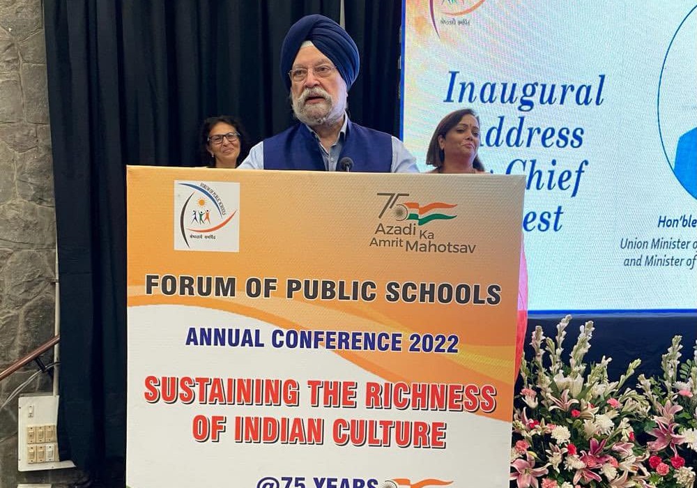 At the Annual Conference of Forum of Public Schools on the theme of ‘Sustaining the Richness of Indian Culture’