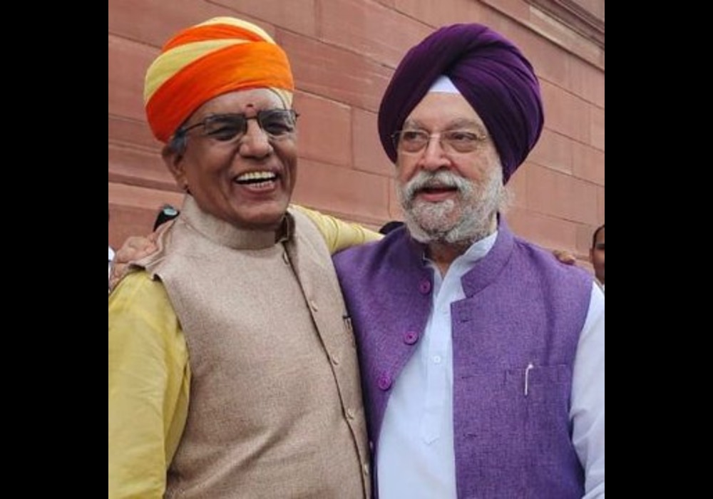 With senior party leader, Vice-President BJP4Rajasthan & former Rajya Sabha Chief Whip Sh npanchariyabjp Ji at the Parliament House today!