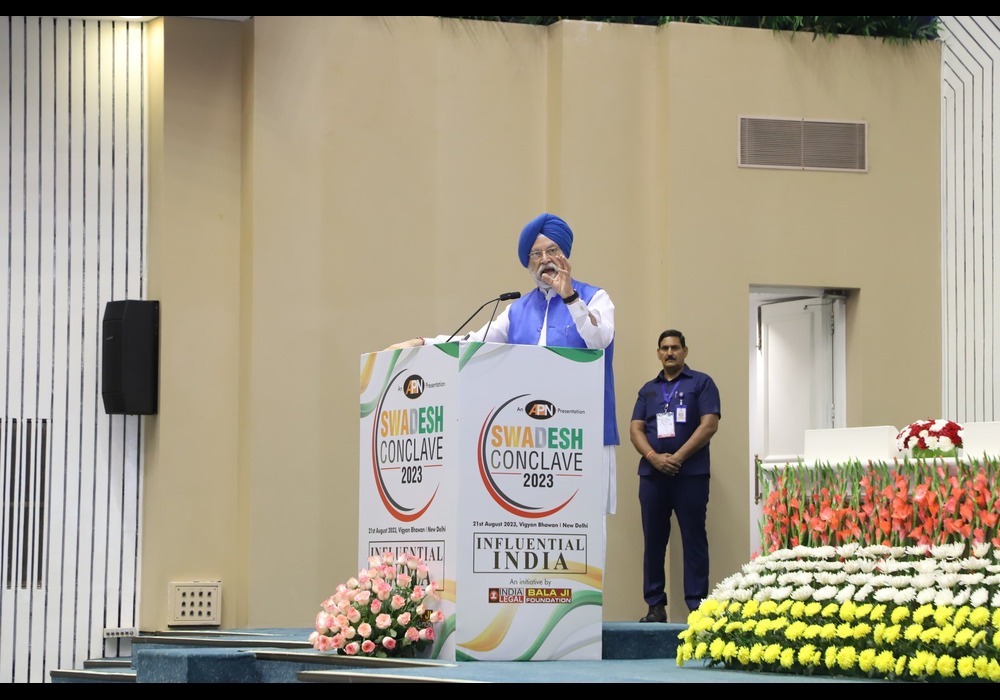 Delighted to interact with young celebrities, influencers, opinion makers, innovators, creators & change makers - those who will mould India’s #AmritKaal at #SwadeshConclave2023 today. Shared India’s achievements in the last 9 years under leadership of PM