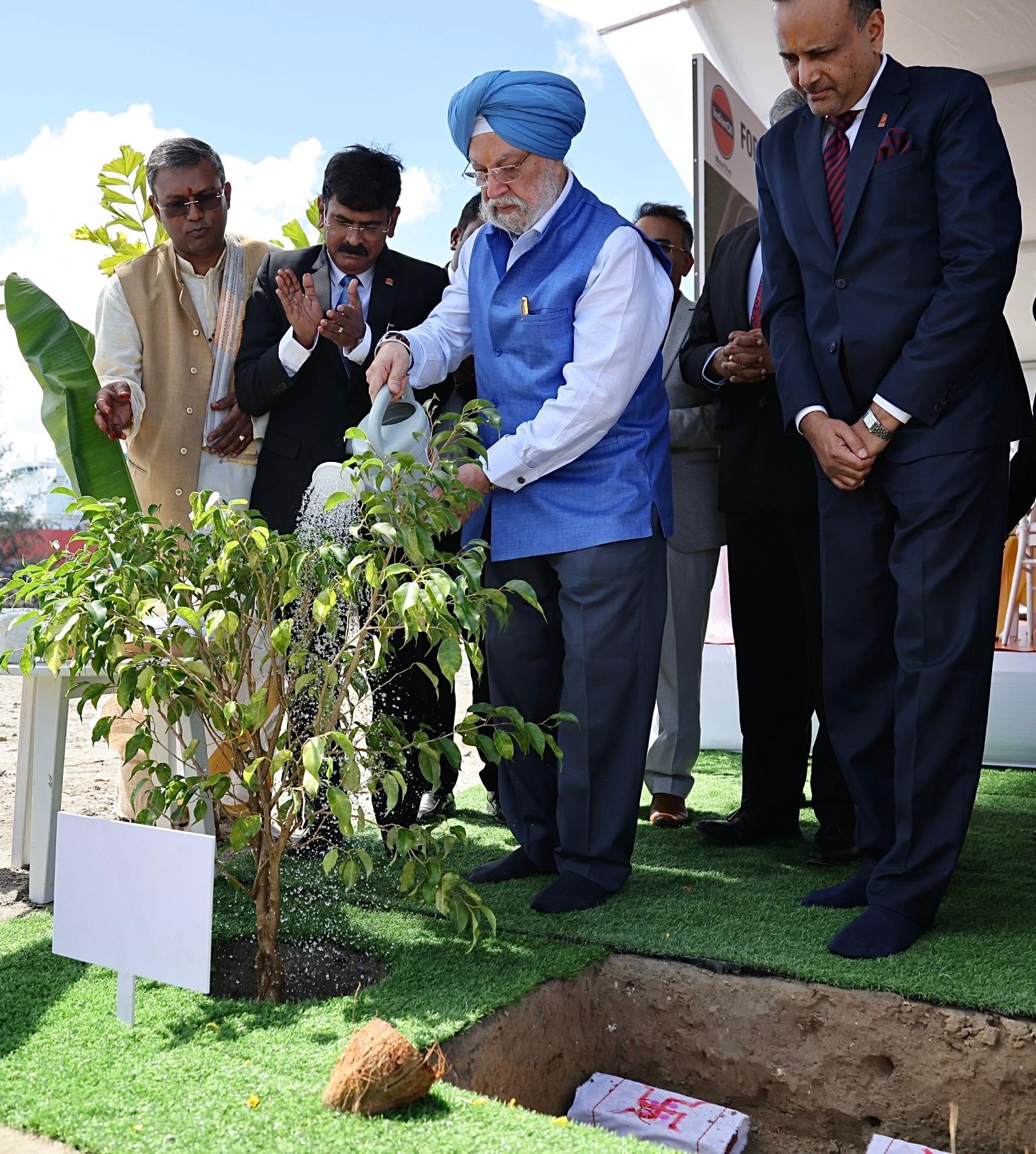 Planted a sapling at the IOML Bunkering Facility in Mauritius