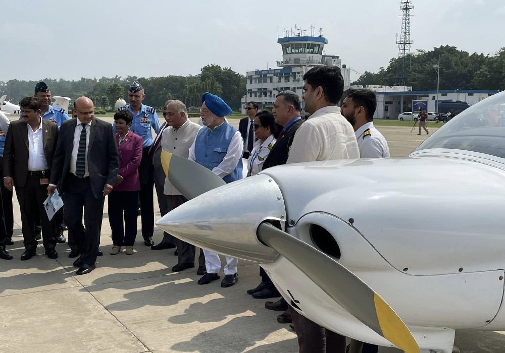 Joined my friend & colleague General V.K. Singh Ji at Hindon Indian Air Force Base to launch indigenously developed AVGAS 100 LL, special aviation fuel for piston engine aircrafts & UAVs